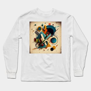 Barcelona - Abstract Art Long Sleeve T-Shirt